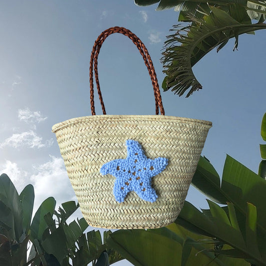 Strandtasche "SEESTERN" in rosa blau