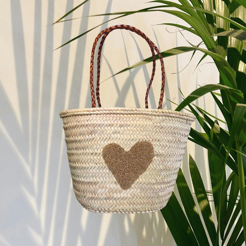 GOLD HEART KORBTASCHE lange Riemen
