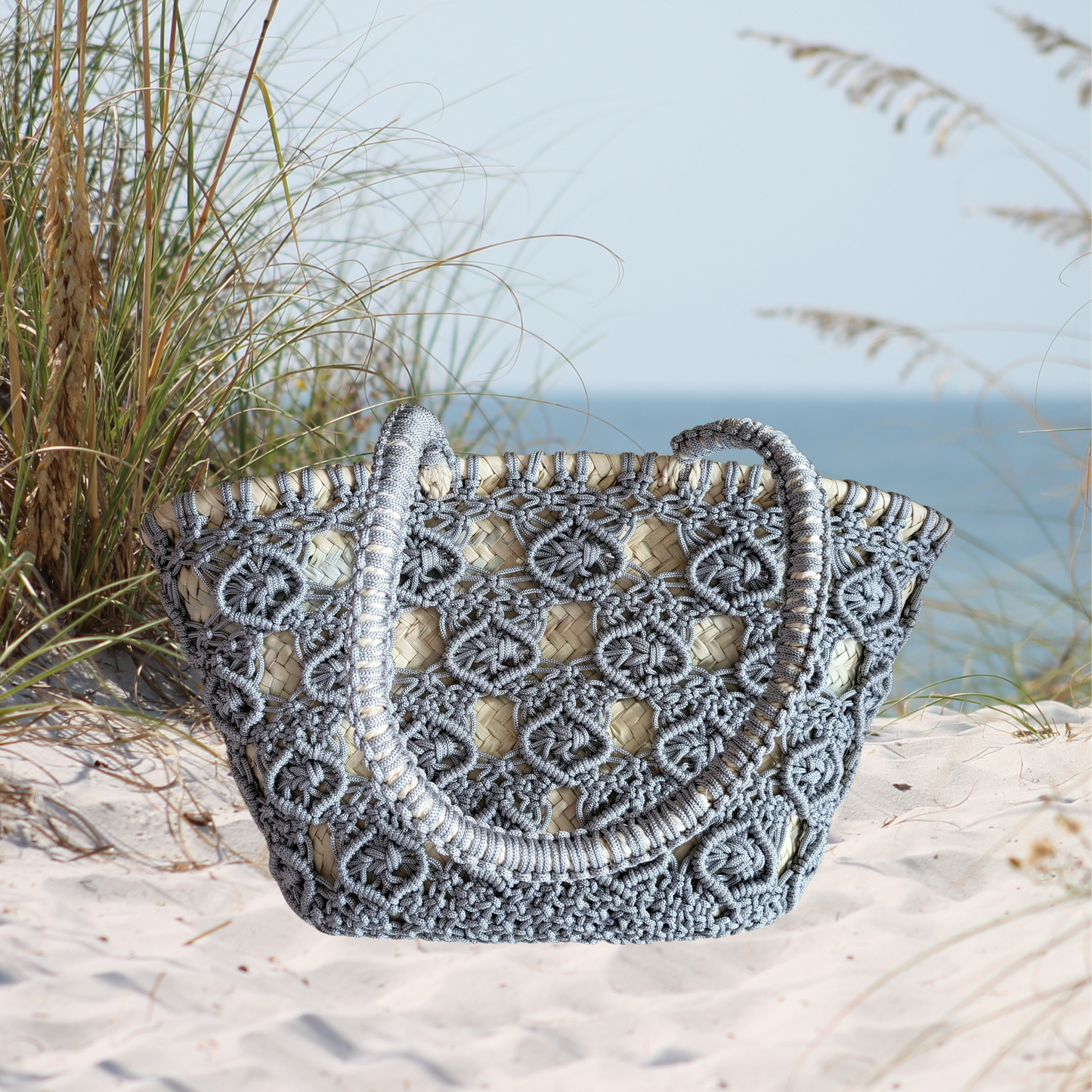 CROCHET - MESH BASKET GRAU