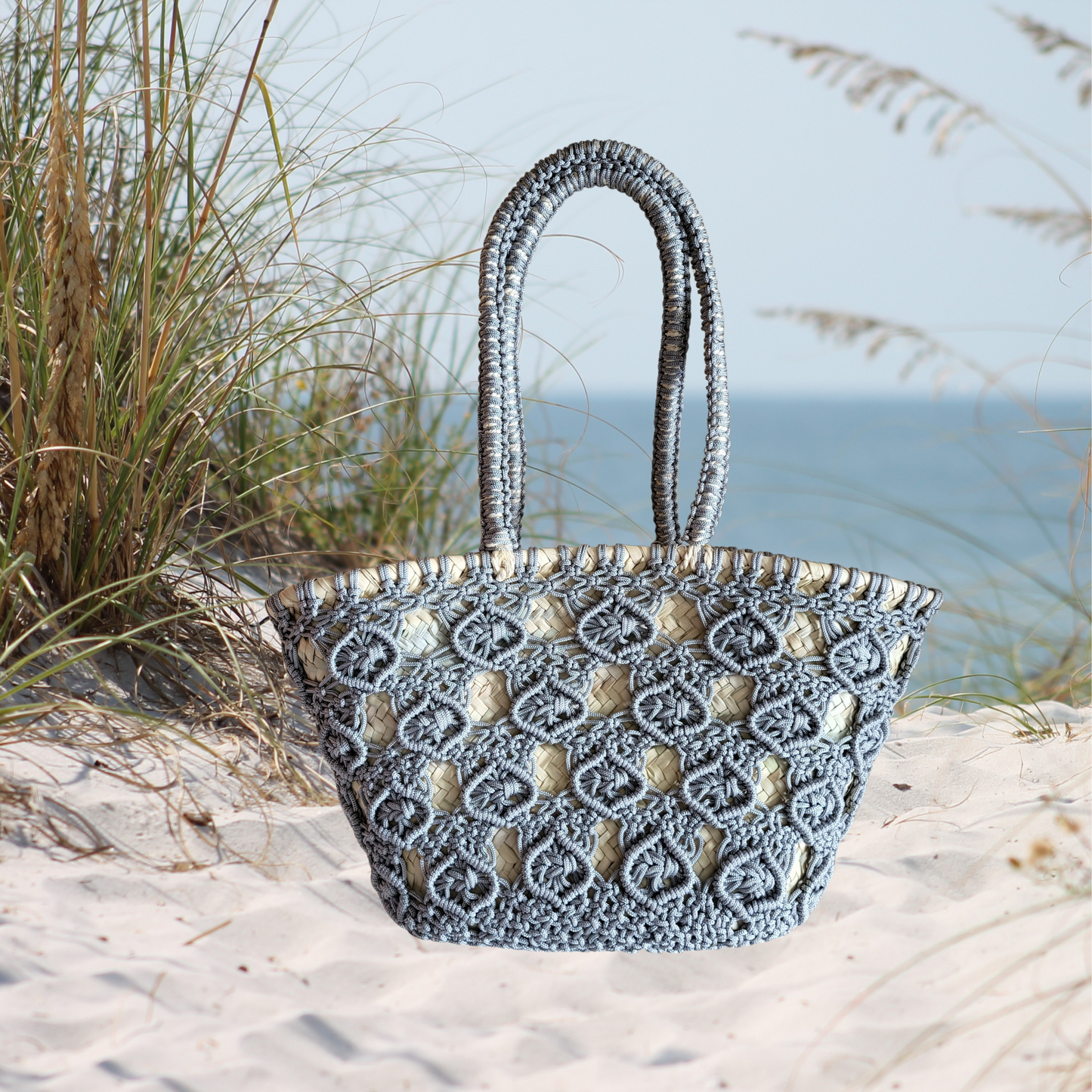 CROCHET - MESH BASKET GRAU