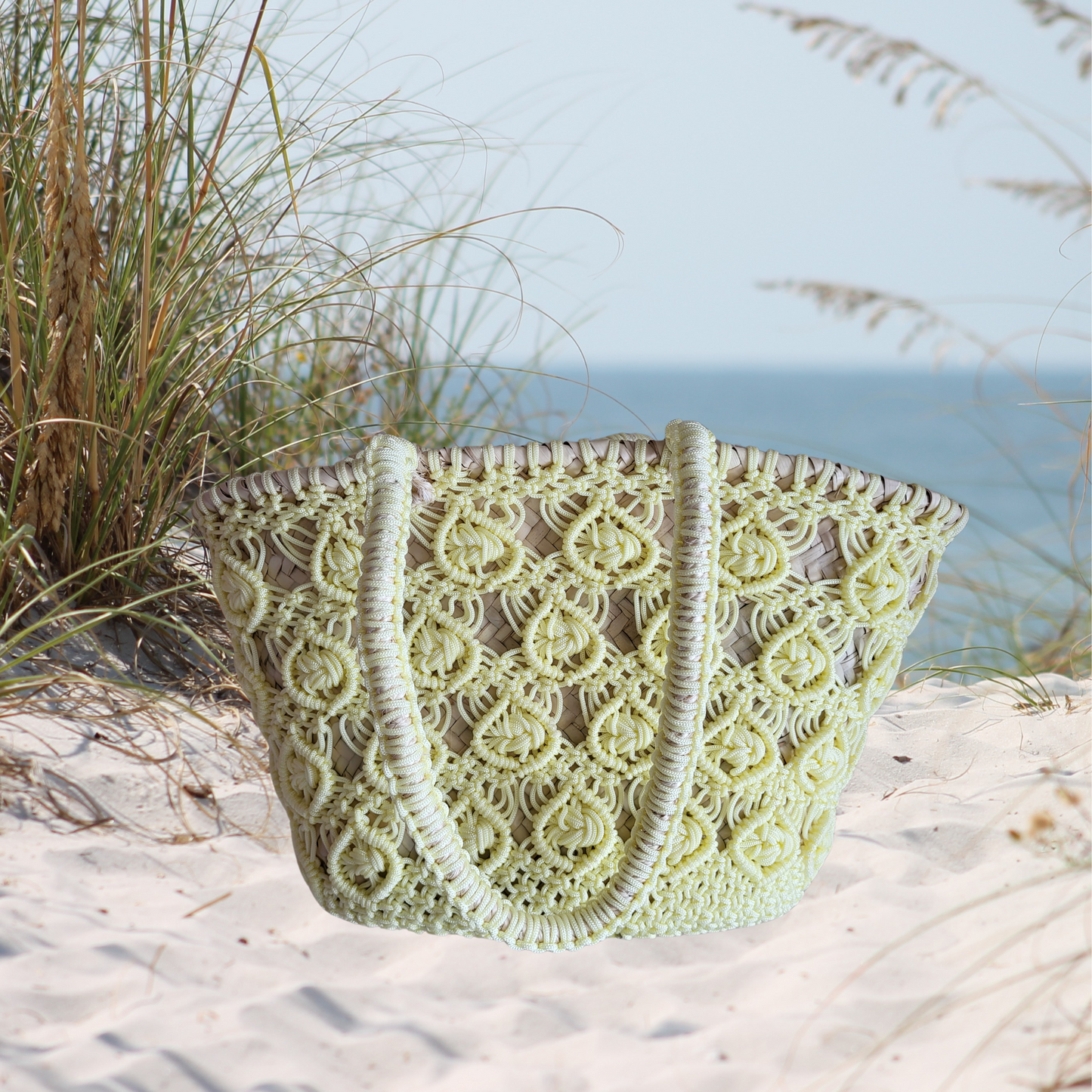 CROCHET - MESH BASKET GELB