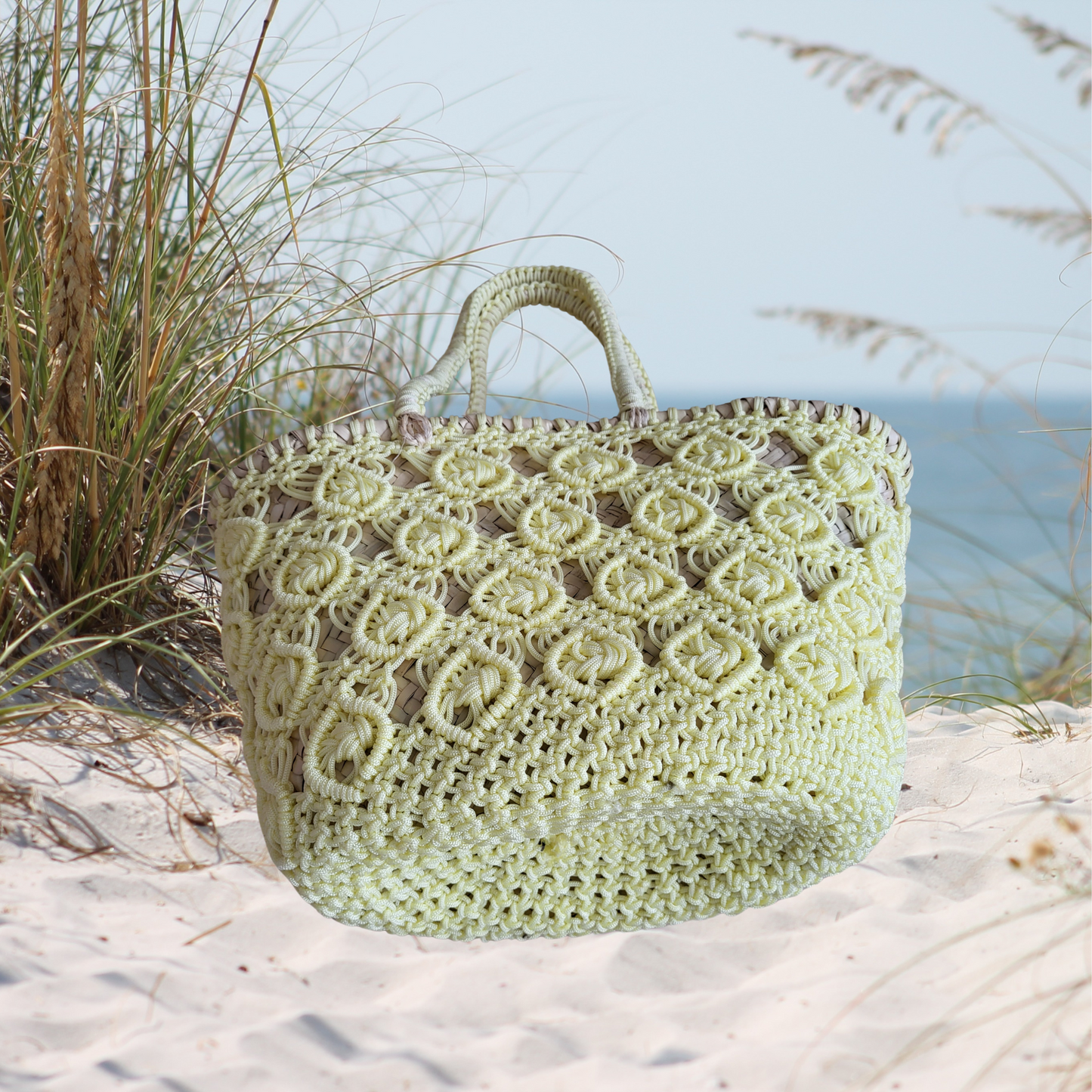 CROCHET - MESH BASKET GELB