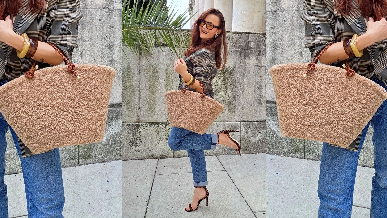 Teddy Tasche beige 